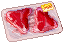 Pixel art of packaged meat